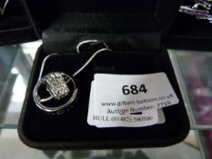 Necklace with Eternity Ring and Heart Shaped Pendant