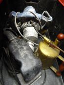 Box containing Orbital Sander - Oil Can etc