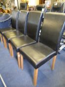 Set of 4 Leather Dining Chairs