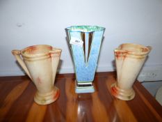 Art Deco Vase and Pair of Jugs