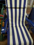 2 Blue & White Striped Loungers