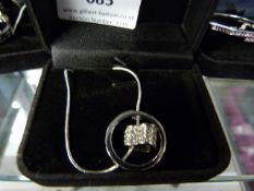 Necklace with Eternity Ring and Heart Shaped Pendant