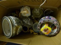 Box containing Oriental Fish Bowls - Teapots - Glassware etc