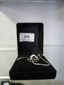 Necklace with Eternity Ring & Heart Pendant