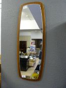 Teak Framed Wall Mirror
