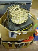 2 Boxes containing Motor Cycle Accessories - Brake Bleeding Kit etc