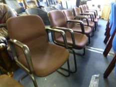 *Set of 6 Upholstered Reception Chairs