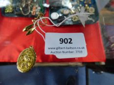 9 Carat Gold Earrings & St Christopher