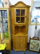 Pine Corner Cabinet