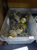 5 & 3 Branch Brass & Glass Ceiling Lights