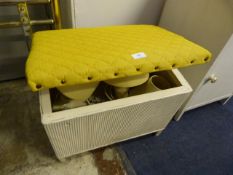 Wicker Basket Stool containing 3 Table Lamps