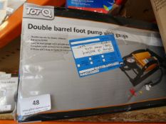 *Double Barrel Foot Pump