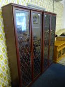 Pair of Mahogany Effect Display Units