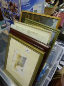Box containing Framed Prints