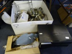 Box containing Steel Pan Set - Cassette Tapes etc