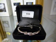 Silver Coloured & Diamante Bracelet