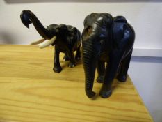 Pair of Ebony Elephants