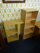 2 Beech Effect Shelf Units