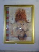 Large Gilt Framed Print - Loving Couple