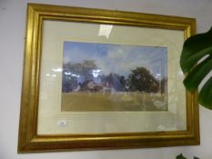 Framed Print Depicting A Cricket Scene
