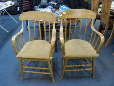 Pair of Stick Back Elbow Chairs