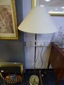Brass Standard Lamp and Shade