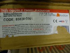 *500 x 500 T22 Double Panelled Radiator