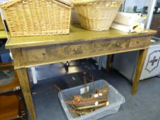 Oak 3 Drawer Desk