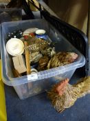 Box containing Decorative Birds - Vase - Ornaments etc