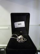 Necklace with Eternity Ring & Heart Pendant