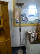 Brushed Steel Effect Upright Standard Lamp