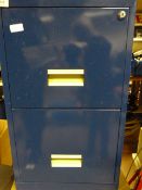 2 Drawer Foolscap Filing Cabinet - Blue