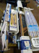 *Pallet containing 4 Ironing Boards - Steam Mops - Tubular Steel & Soft Wood Balustrades etc