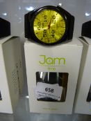 Jam Time Wrist Watch Yellow Face