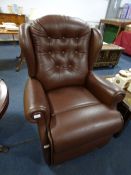 Brown Reclining Arm Chair