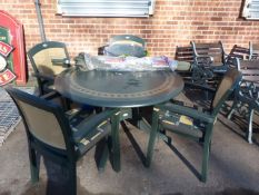 Hartman Garden Table with 4 Chairs and Parasol