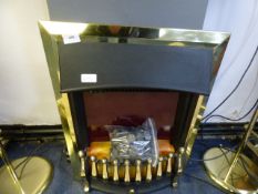 Brass Coal Effect Electric Fire