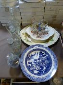Meat Plate - Blue & White Plates - Decanters etc
