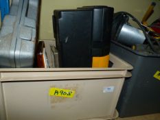 2 Boxes containing Cordless Drill Battery Chargers - Inspection Lamps etc