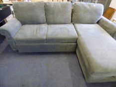 *GREY CHAISE CORNER SUIT WITH PULL OUT SOFA BED AND INTERNAL STORAGE