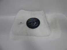 *CHARISMA HAND TOWEL WHITE AND MATCHING BATH TOWEL