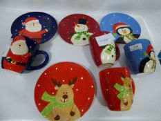 *XMAS MUG/PLATES 8PCE