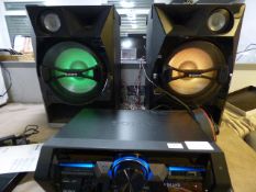 *SONY SHAKE 33 SPEAKER MUSIC SYSTEM WITH LED LIGHTING EFFECT