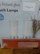 *ALFIE 2PK GLASS TOUCH LAMPS