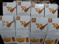 *12 Packets of Gaudet with Cashew Nuts and Curry, Cheesy Biscuits