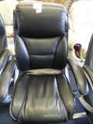 *BLACK LEATHER EXECUTIVE CHAIR