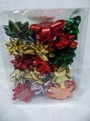 *Box Containing 50 Assorted Christmas Bows