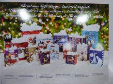 *CHRISTMAS GIFT BAGS ASSORTED 15PK