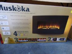 *GREENWAY WALLMOUNT ELECTRIC FIRE WITH LED BACK LIGHTS