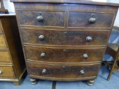 Mahogany 5 Drawer Chest with Bobbin Handles